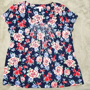 Charter Club Womens Short Sleeve Tee